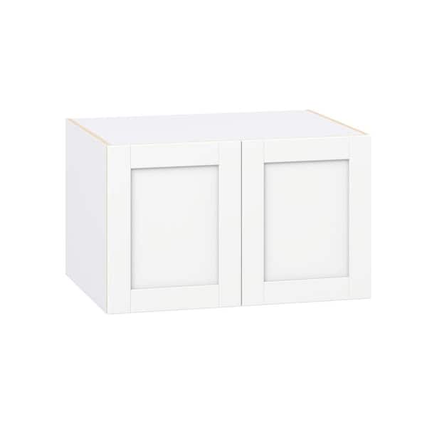 Milton 33 in. W x 24 in. D x 15 in. H Assembled Shaker Wall Bridge Kitchen Cabinet in Bright White