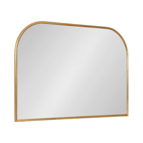 Kate and Laurel Caskill 24.00 in. H x 36.00 in. W Arch MDF Framed Gold Mirror
