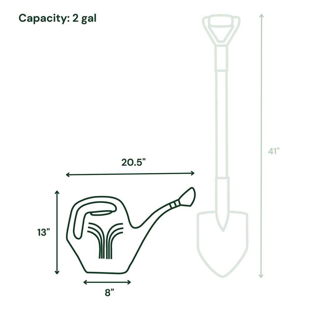 Living Green 2 Gallon Plastic Watering Can
