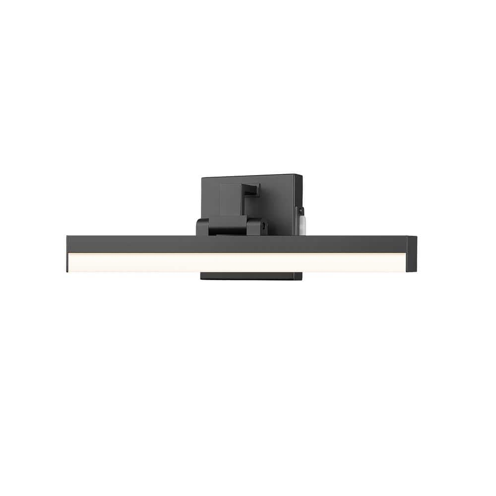 Liam 18 in. 2-Light Matte Black Integrated LED Vanity Light with ...