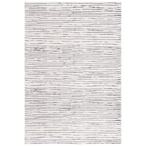 Melody Ivory/Black 4 ft. x 6 ft. Striped Area Rug