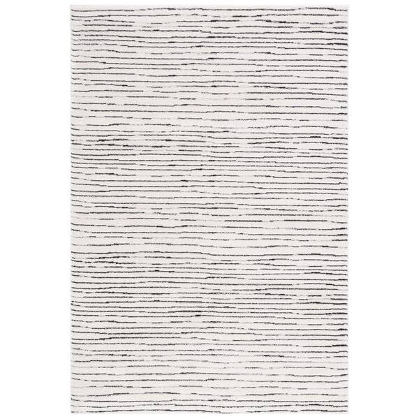 SAFAVIEH Melody Ivory/Black 4 ft. x 6 ft. Striped Area Rug