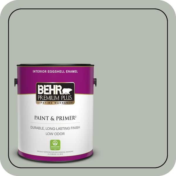 BEHR PREMIUM PLUS 1 gal. Home Decorators Collection #HDC-AC-21 Keystone Gray Eggshell Enamel Low Odor Interior Paint & Primer