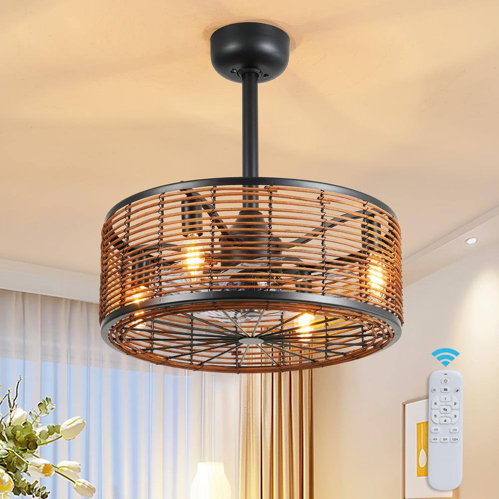 18.11 in. Smart Indoor Black Low Profile Standard Ceiling Fan with Light E12 Bulb (Not Included) with Remote Included price history on PriceWatchPro