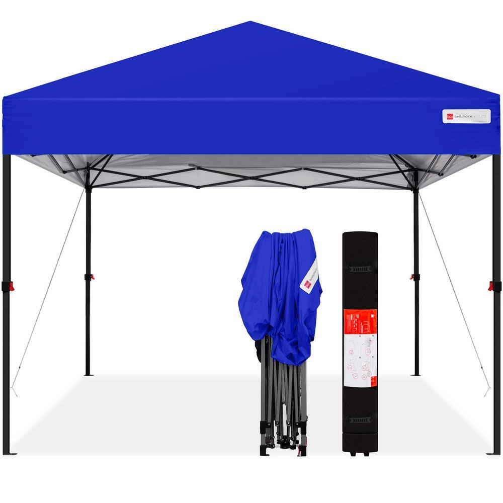 Best Choice Products 10 ft. x 10 ft. Resort Blue Easy Setup Pop Up ...