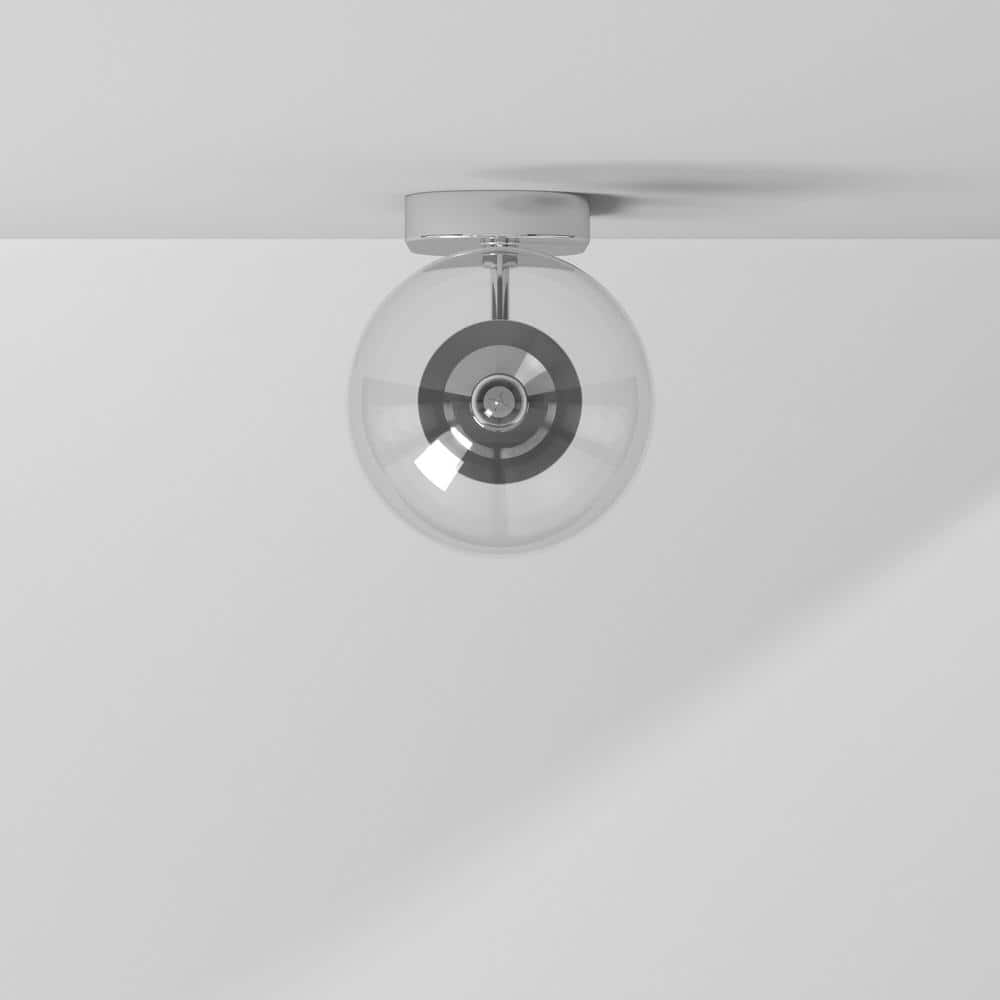 Mid-Century Modern Chrome 16.5" Direct Wired Wall Sconce