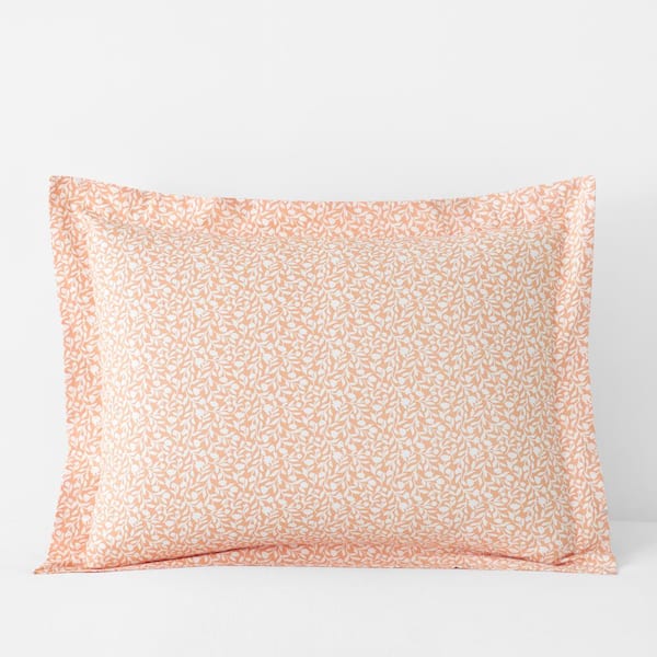 The Company Store Company Cotton Serene Floral Mango Cotton Percale Standard Sham