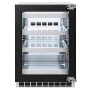 Autograph Edition Touchstone 24 in. Single Zone 151-Can Panel Ready Beverage Fridge w/ Glass Door and Champagne Bronze