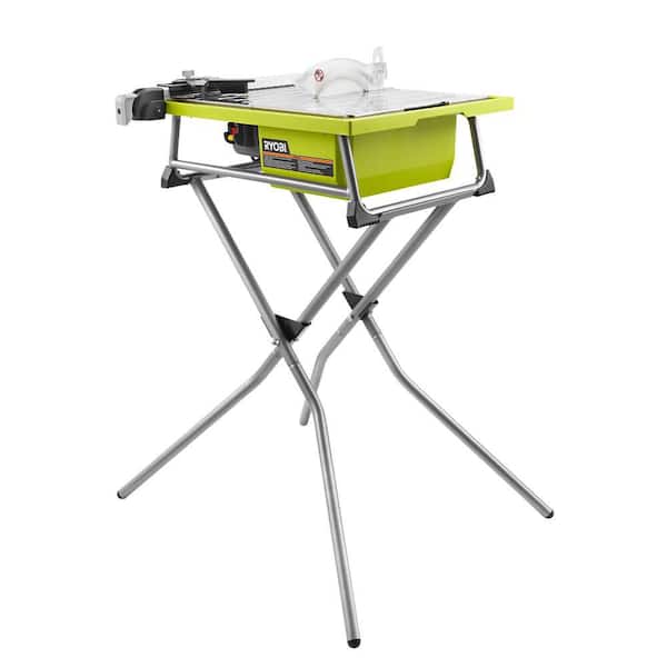 RYOBI 7 in. 4.8 Amp Corded Wet Tile Saw with Stand