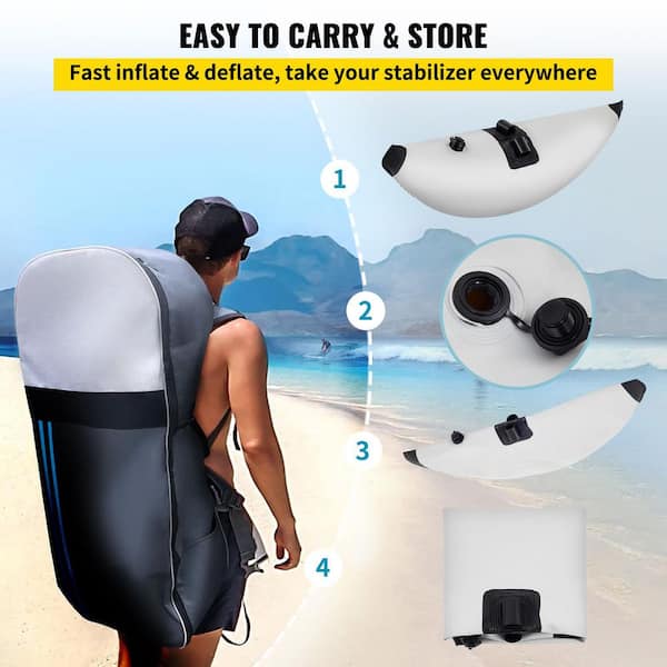 Kayak Outrigger Stabilizers NEW 2 White PVC Kayak Canoe Boat Fishing Outrigger Stabilizer Ama... Outriggers For Boats