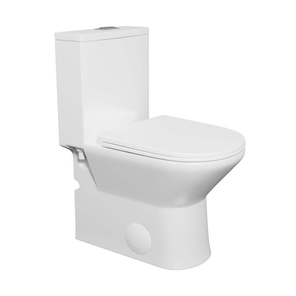 Naples White Dual Flush Compact Chair Height Elongated Toilet