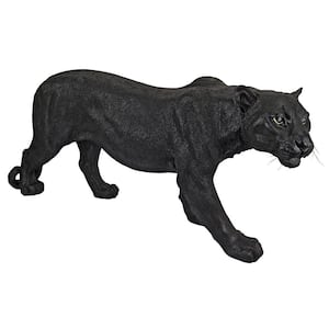 15.5 in. H Shadowed Predator Black Panther Garden Statue