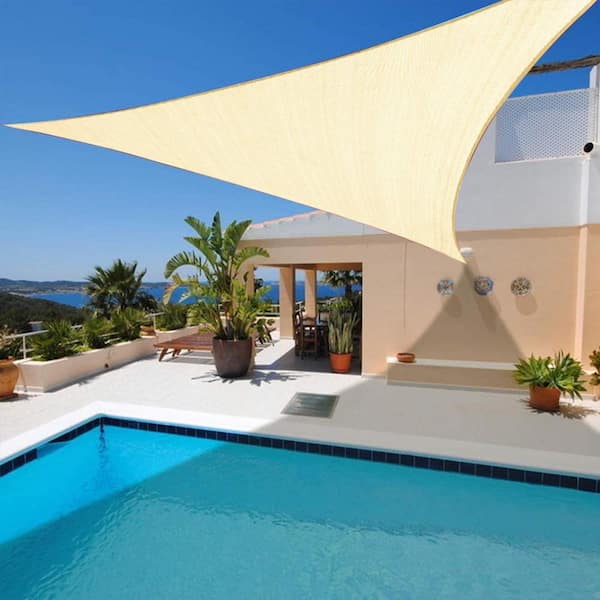 185 GSM Right Triangle UV Block Sun Shade Sail for Yard and Swimming Pool etc.