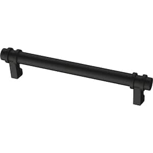 Classic Ringed 5-1/16 in. (128 mm) Classic Matte Black Cabinet Drawer Pull