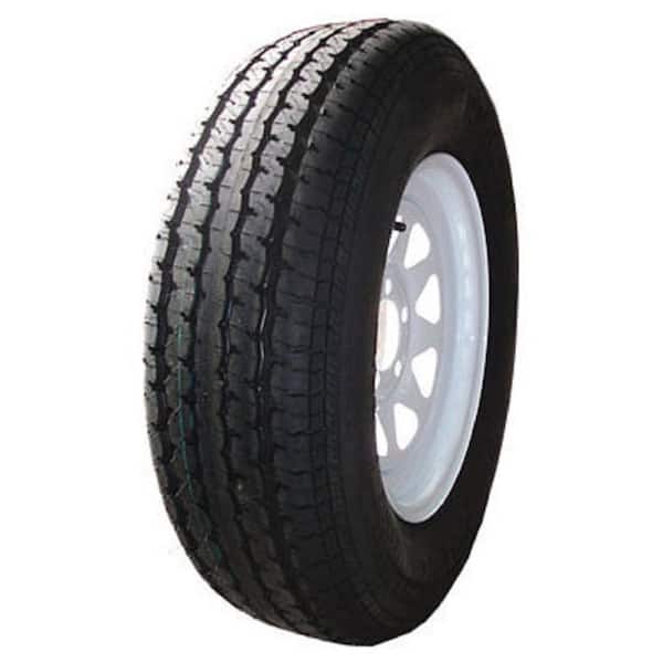 Hi-Run 8 Spoke White 50 PSI ST175/80R13 and 13 in. x 4.5 in. 5-4.5HD 6-Ply Tire and Wheel Assembly
