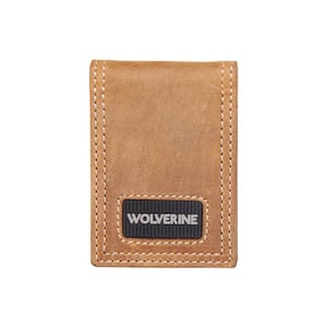 Rugged Full Grain Leather Money Clip in Brown