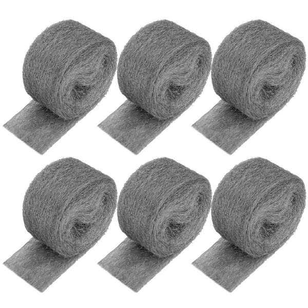78 Ft Steel Wool Mice Control Fill Fabric Coarse Wire Wool for Block Holes Wall Cracks Vents 6 Rolls
