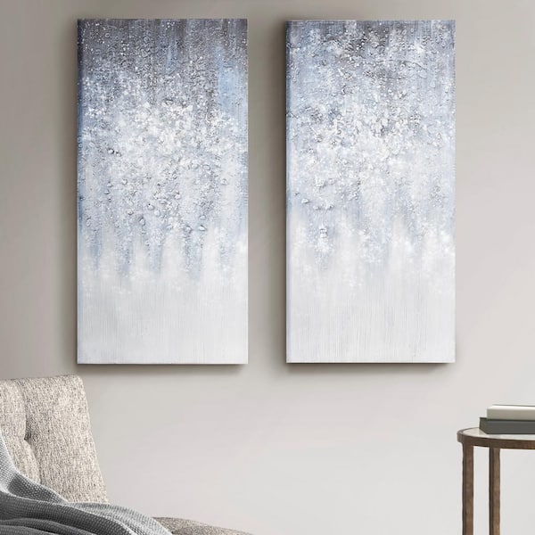 灰色のアルカディア anniversary Art works Modern 2-Piece Heavy Textured Abstract Design Framed Art