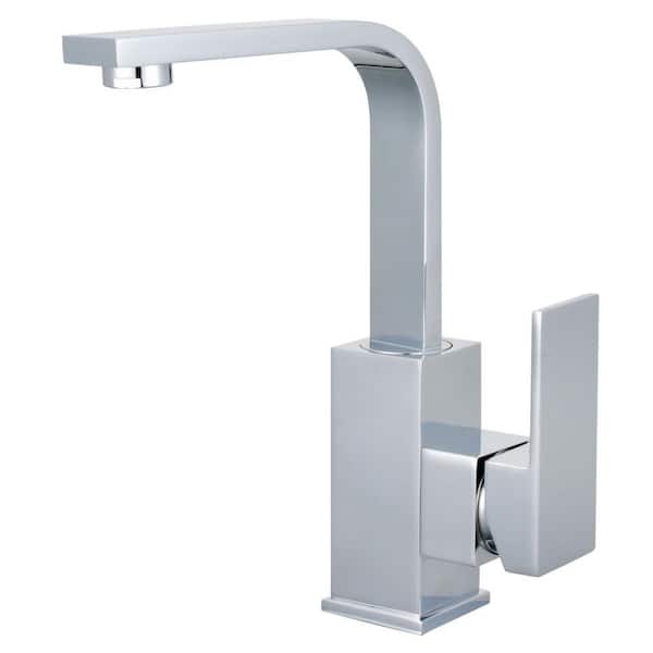 Kingston Brass Claremont Single-Handle Single Hole Bathroom Faucet with Push Pop-Up in Polished Chrome