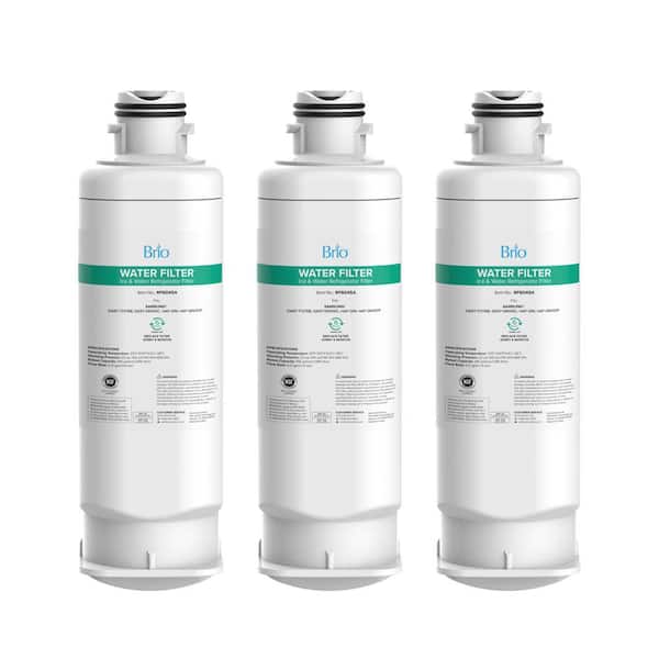 Brio 6045A Refrigerator Water Filter Replacement 3-Pack for SamsungDA97-17376B, DA97-08006C, HAF-QIN, HAF-QIN/EXP