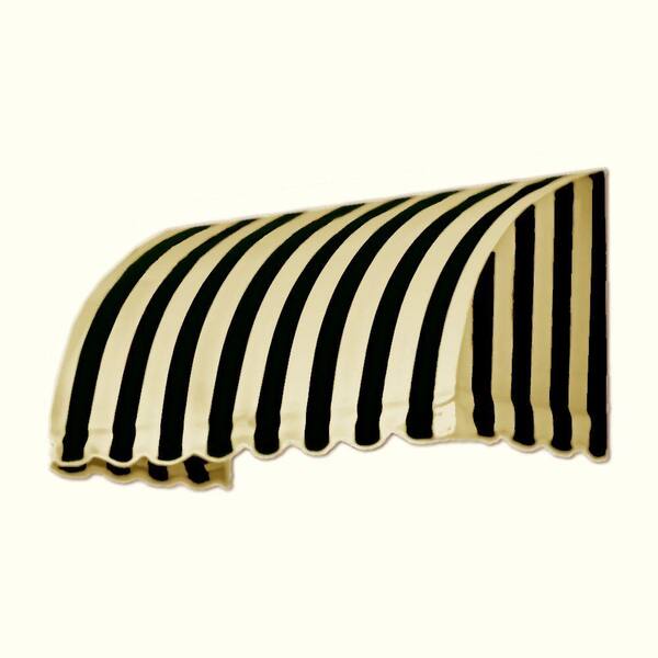 AWNTECH 4.38 ft. Wide Savannah Window/Entry Fixed Awning (44 in. H x 36 in. D) Black/Tan