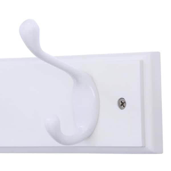 Liberty Hardware 129847 18-Inch Coat and Hat Rail/Rack with 4 Heavy Duty  Hooks, White and White : : DIY & Tools