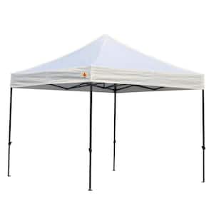 10 ft. x 10 ft. White Pop Up Tent Commercial Instant Shelter