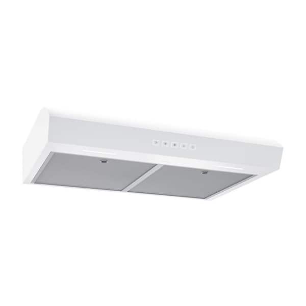 Mantra 30 Inch 350 Max Blower, 1.5 Sones, Convertible, Under-Cabinet Range Hood, White, ENERGY STAR