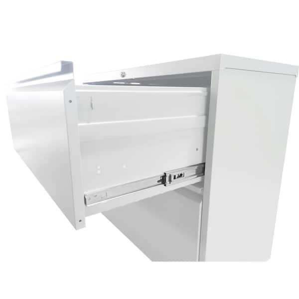 4-Drawer White 52.28 in. H x 35.43 in. W x 15.75 in. D Metal 4-Drawer White 52.28 in. H x 35.43 in. W x 15.75 in. D Metal