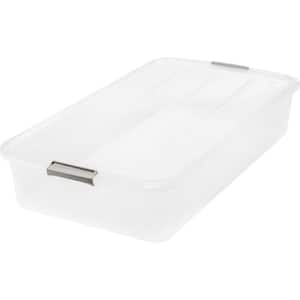 50 Qt. Underbed Buckle Up Storage Box in Clear