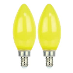60-Watt Equivalent CA10 Candelabra Base LED Bug Light Bulb (2-Pack)