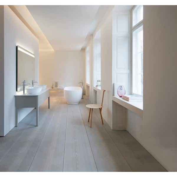 luv..63 Duravit Luv 63 in. x 29.5 in. Soaking Bathtub with Center Drain in