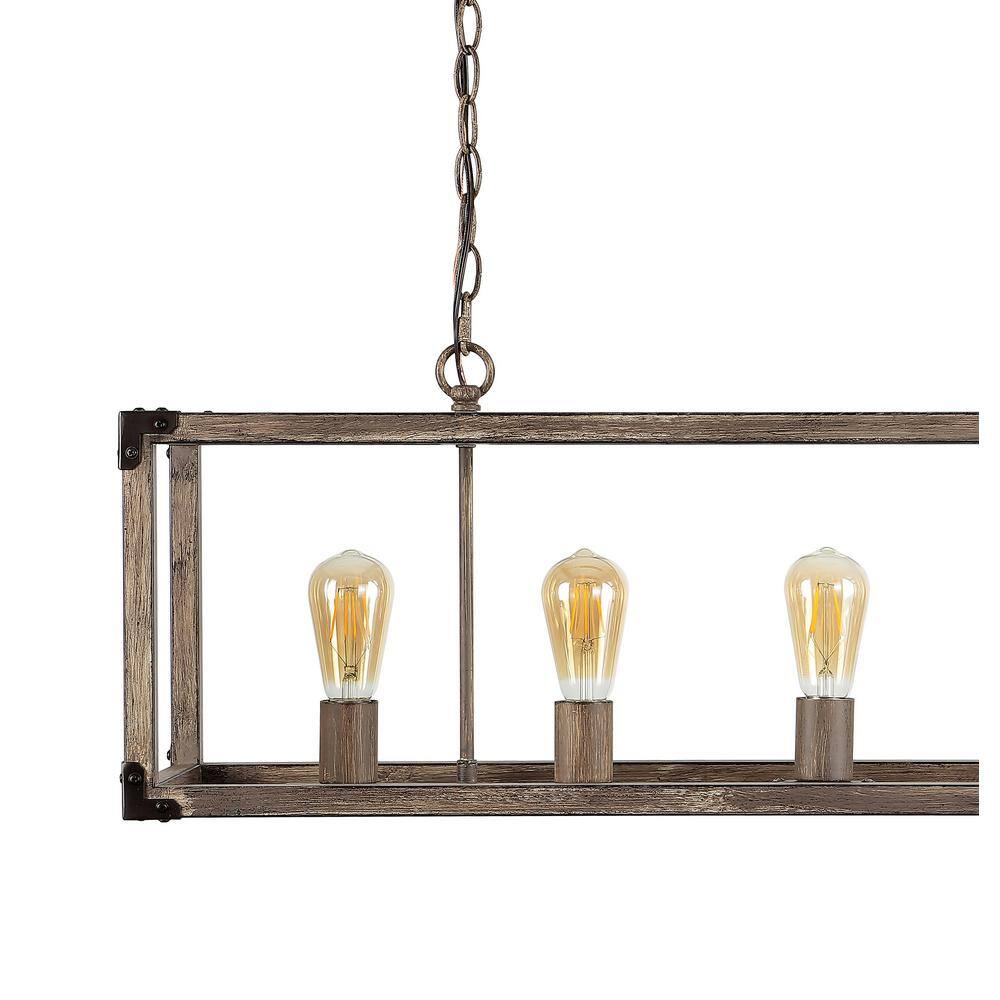 Magnolia Rustic 36" 5-Light Farmhouse LED Pendant in Oil-Rubbed Bronze