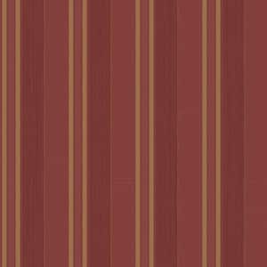 Palazzo in Red and Gold Striped Saxe Wallpaper