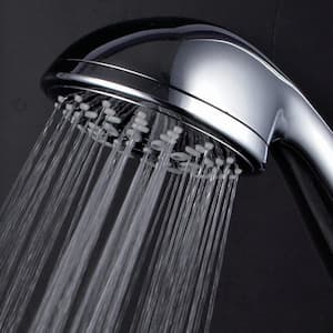 7-Spray 4 in. Single Wall Mount Handheld Rain Shower Head in chrome