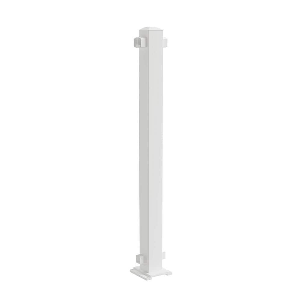 3 x 3 Mid Post Aluminum Deck Railing in White for 42 in High System price history on PriceWatchPro