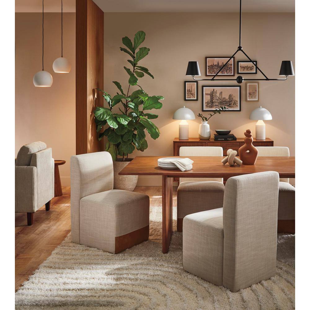 Contemporary 1-Light Mini Pendant in White with Gold Interior Finish