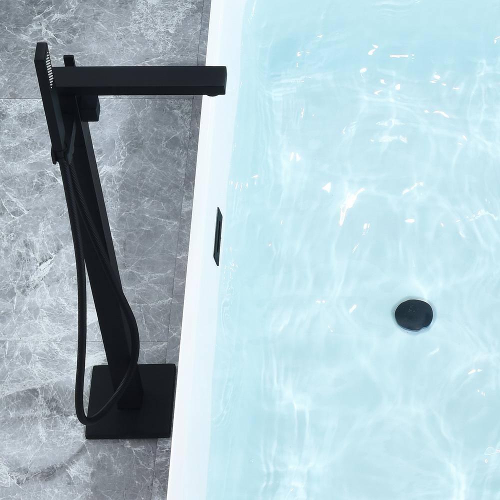 51.2'' White Acrylic Freestanding Soaking Bathtub