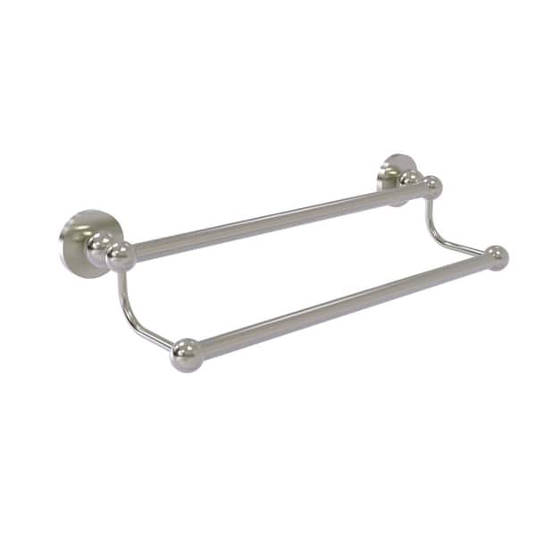 Allied Brass Bolero Collection 30 in. Wall Mounted Double Towel Bar in Satin Nickel