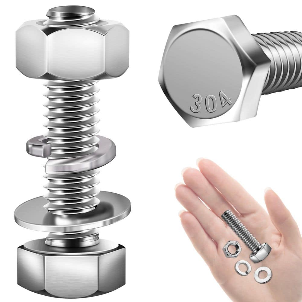 1/4 in.-20 x 1-1/4 in. Stainless Steel Hex Bolt with Nut, Washer and Lock Washer (20-Pack) price history on PriceWatchPro