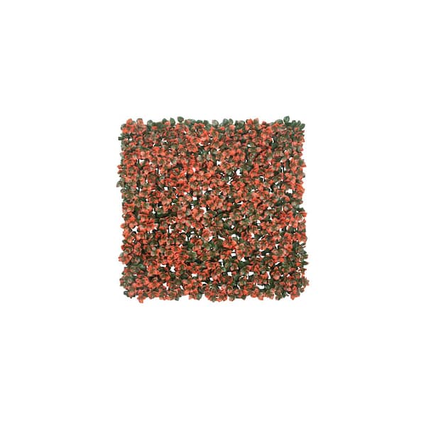 20 in. x 20 in. Red Emerald Artificial Hedge Greenery Panels (6-Piece)