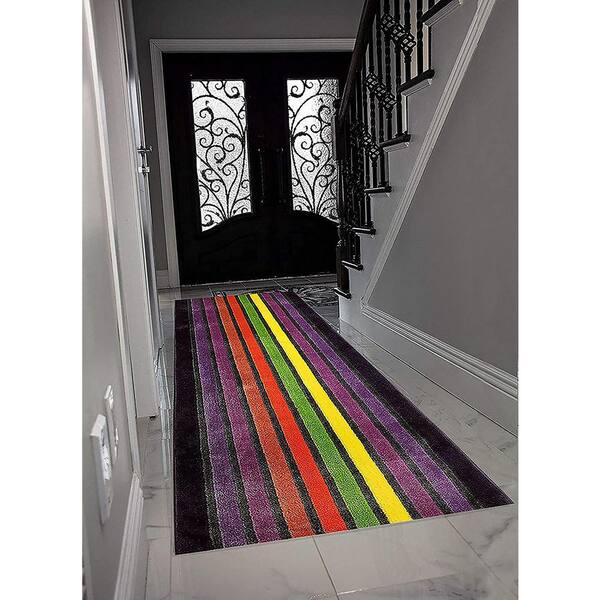 Multi Colored Stripes Custom Cut Size Runner – hapsho