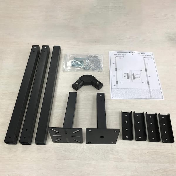 ALEKO Universal Keypad Metal Gooseneck 22 in x 3 in Mounting Post - Black