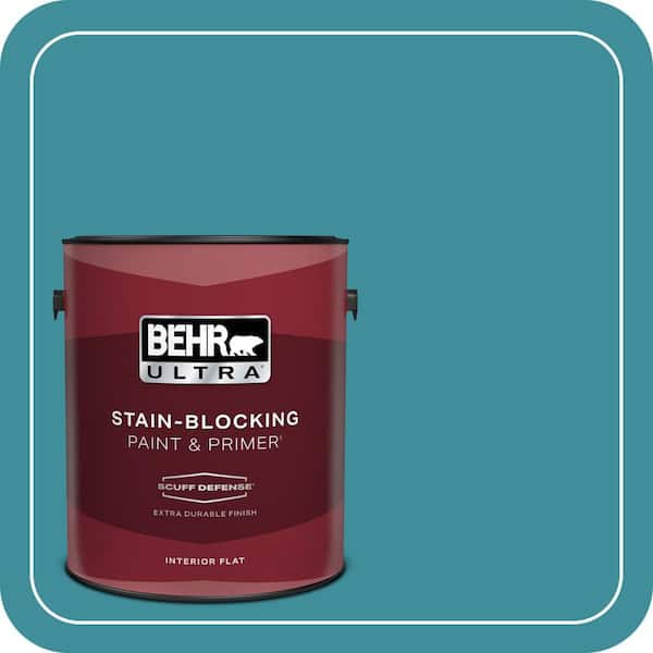 BEHR ULTRA 1 gal. #MQ6-34 Prophetic Sea Extra Durable Flat Interior Paint & Primer