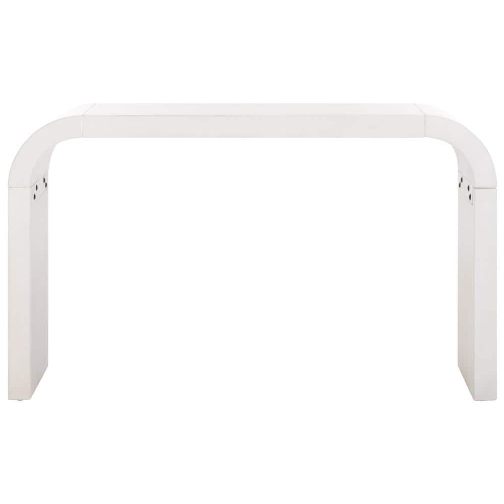 Liasonya 12 in White Wash Rectangle Wood Console Table