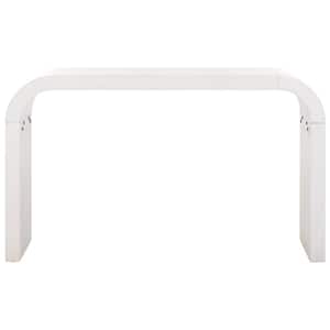 Liasonya 12 in White Wash Rectangle Wood Console Table