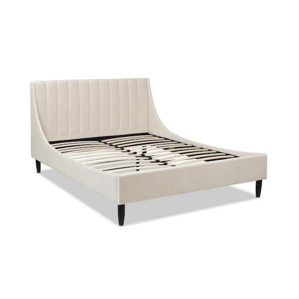Modern style canapé bed for bedroom-leaf Somier-upholstered wooden  structure-black and white Parisian
