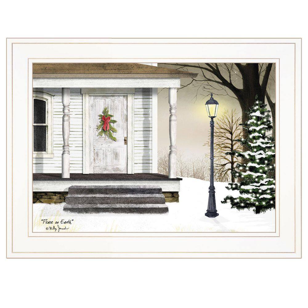 "Series ""Peace on Earth"" in by Billy Jacobs 1-Piece White Frame Printed Wall Art Tranquil Poster Art Print 15 in. x 1 in." price history on PriceWatchPro