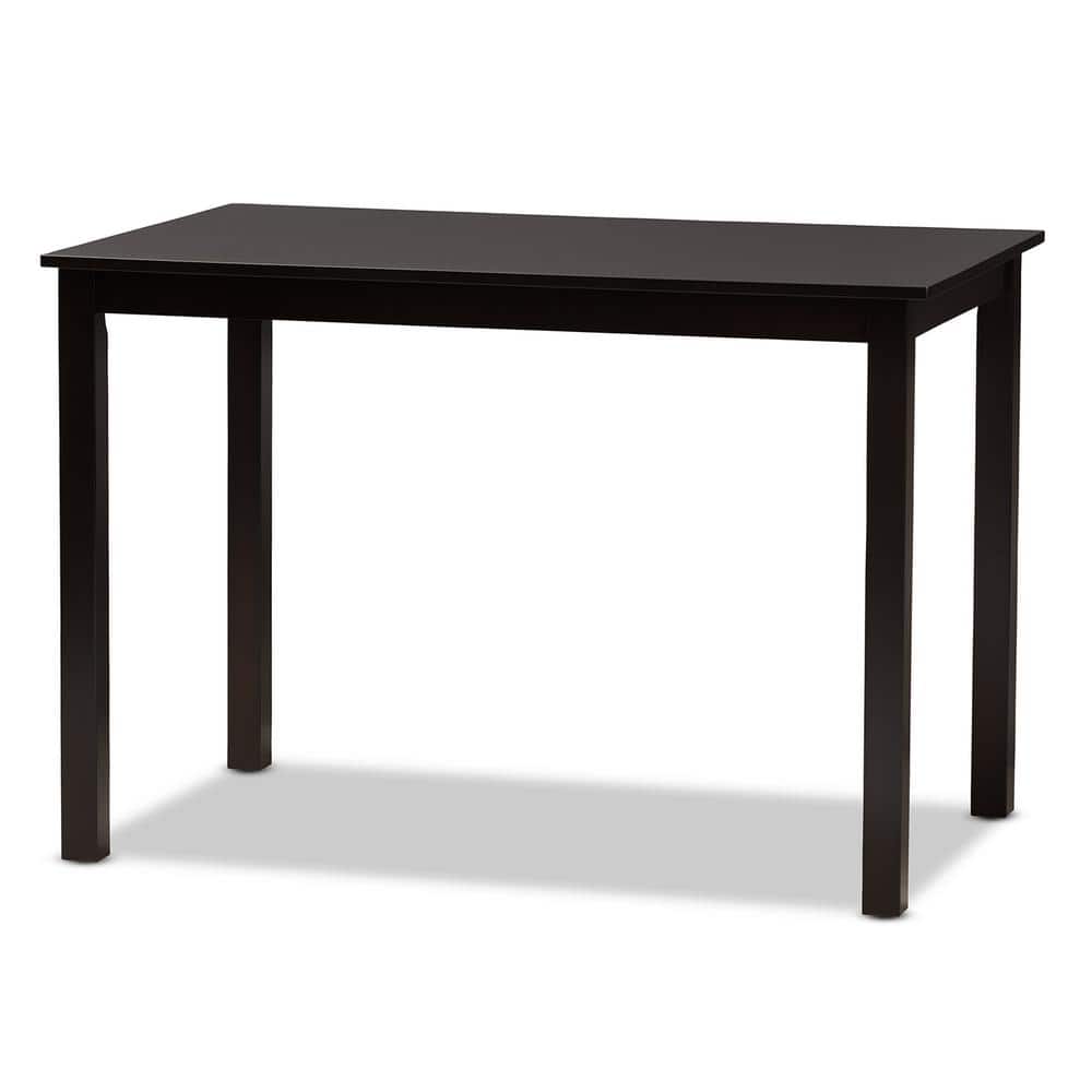 Sylvia 5-Piece Grey Fabric and Dark Brown Wood Dining Set