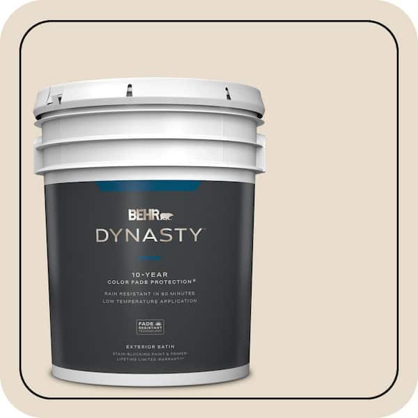 BEHR DYNASTY 5 gal. #23 Antique White Satin Enamel Exterior Stain-Blocking Paint & Primer